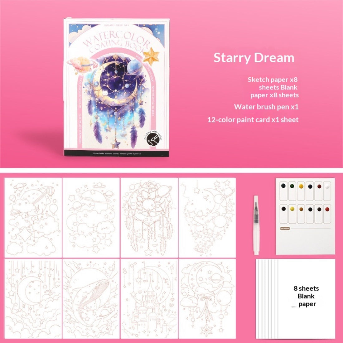 Diseño Sueño estrellado: portada y láminas